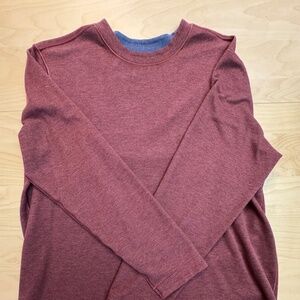 Johnston & Murphy Men's Reversible Crewneck T-Shirt XL Burgundy & Blue